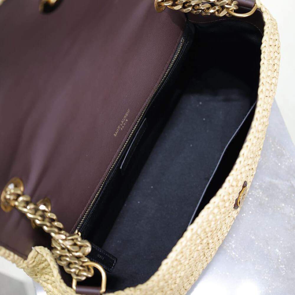 SAINT LAURENT NIKI CHAIN MEDIUM IN RAFFIA(HIGH-END GRADE)