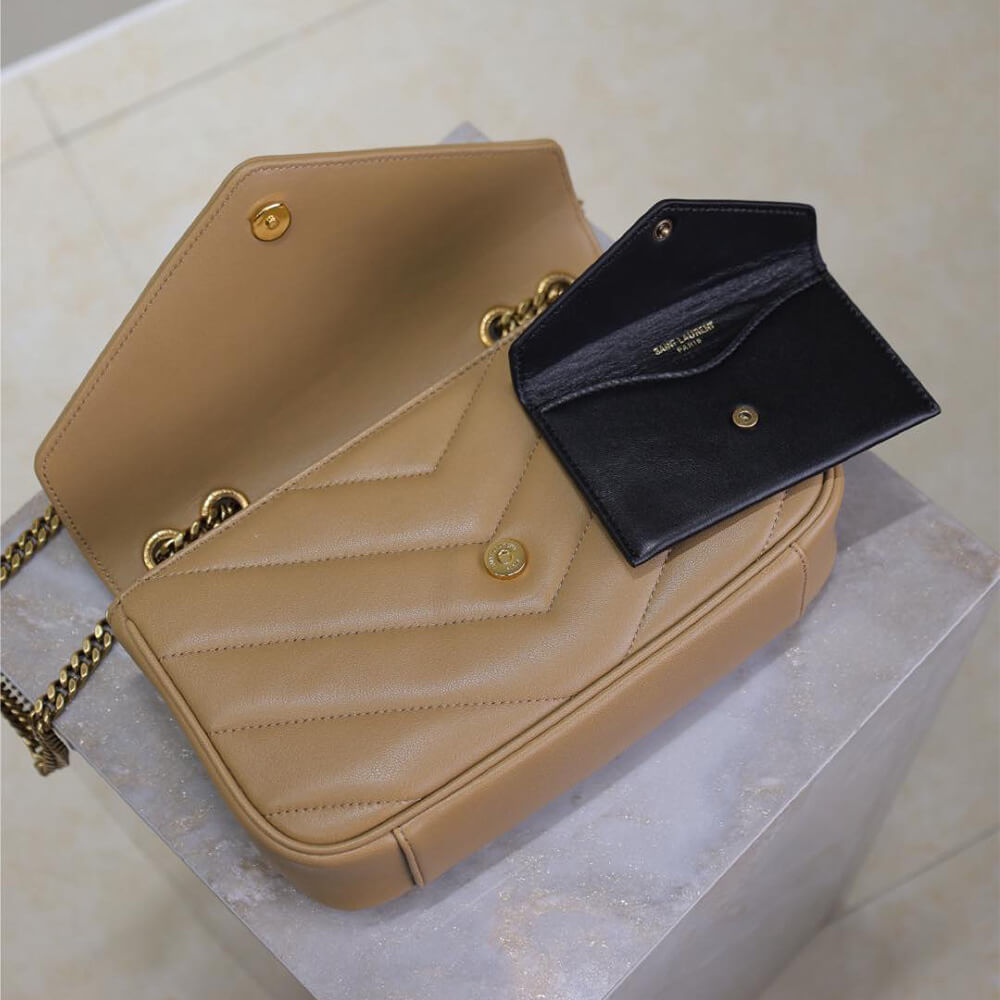 YSL LOULOU small in MATELASSE lambskin