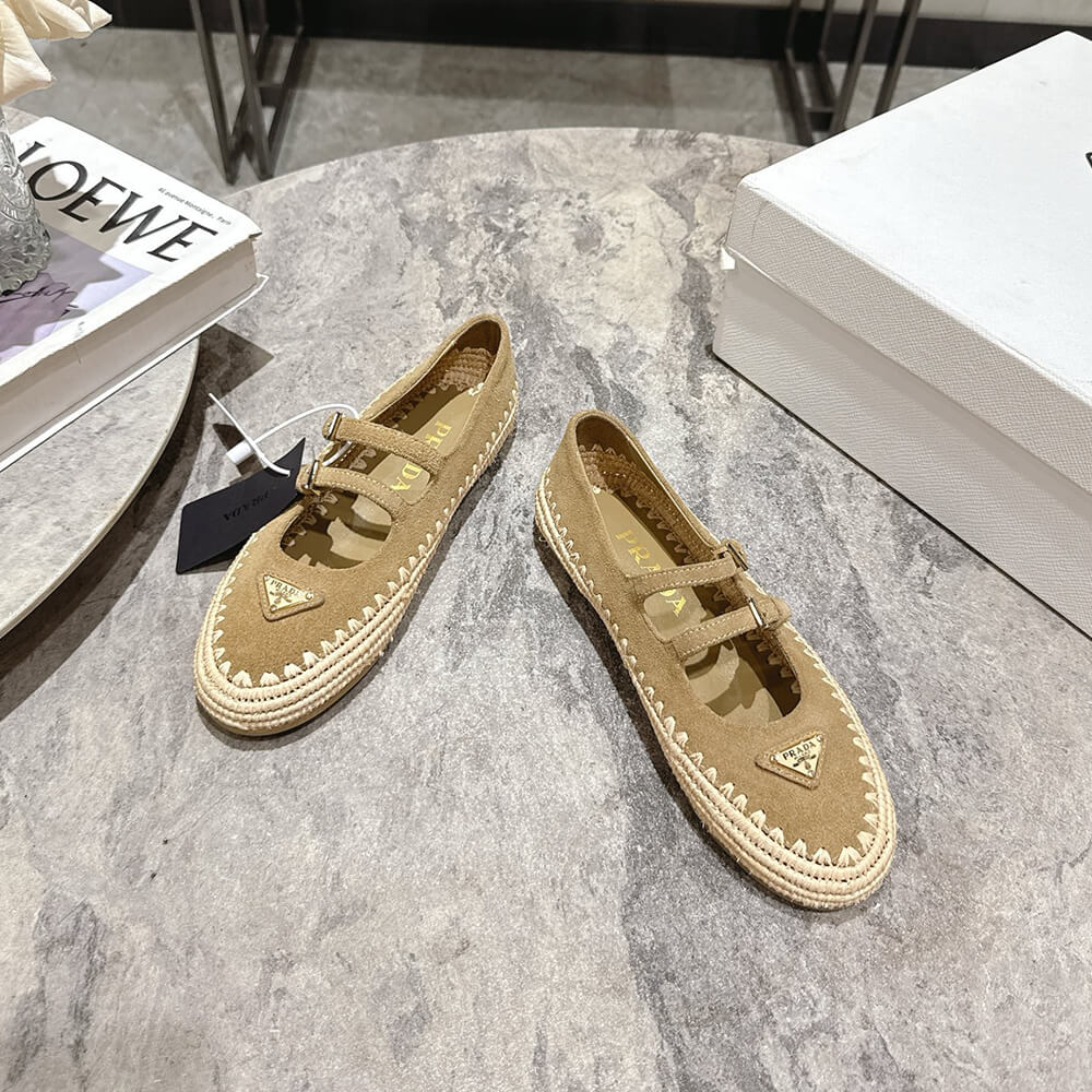 PRADA Suede ballerinas