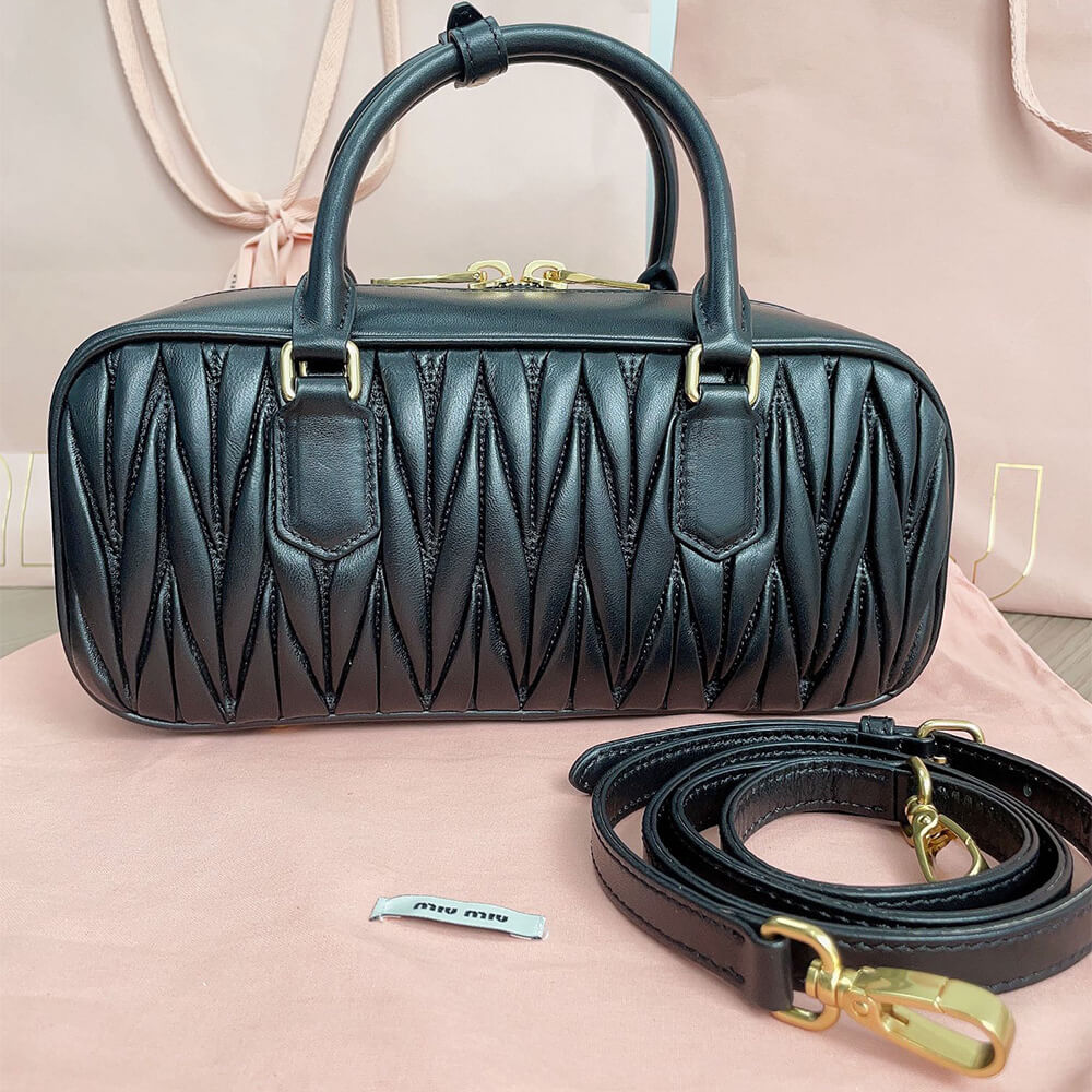 MIUMIU Large Arcadie matelasse nappa Bag(HIGH-END GRADE)