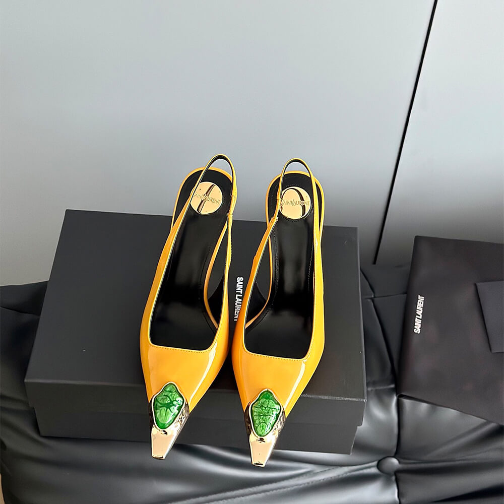 YSL Loulou Slingback Pumps in Patent Leather
