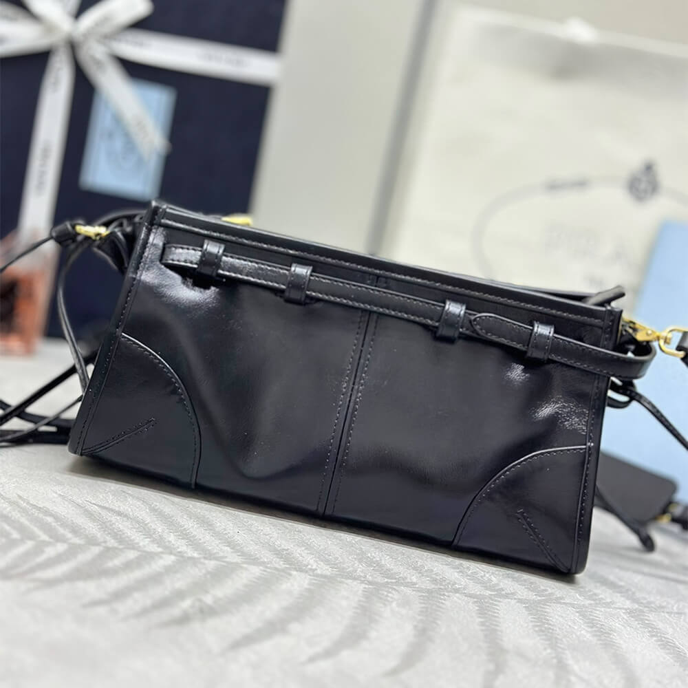 Prada Bonnie small leather shoulder bag(HIGH-END GRADE)