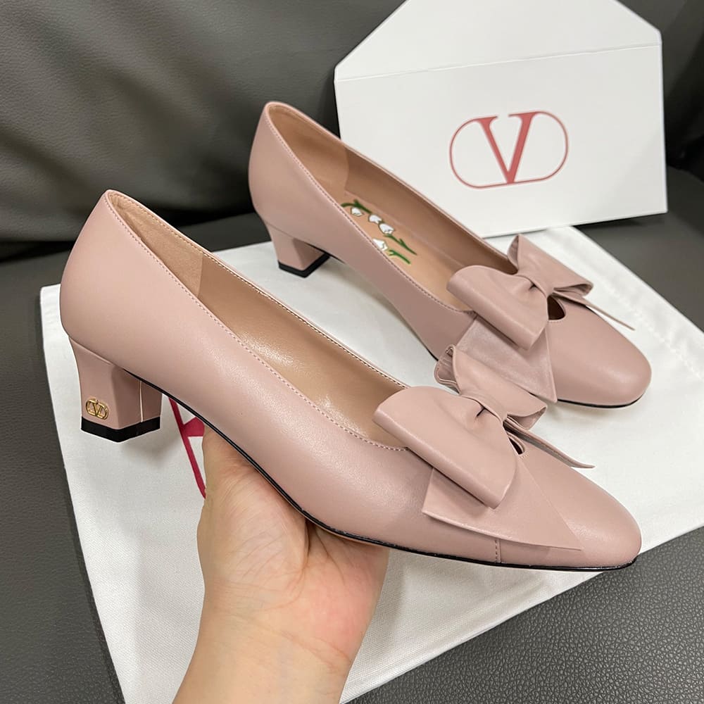 VALENTINO BOWOW sheepskin high heels (heel height 4.5 cm)