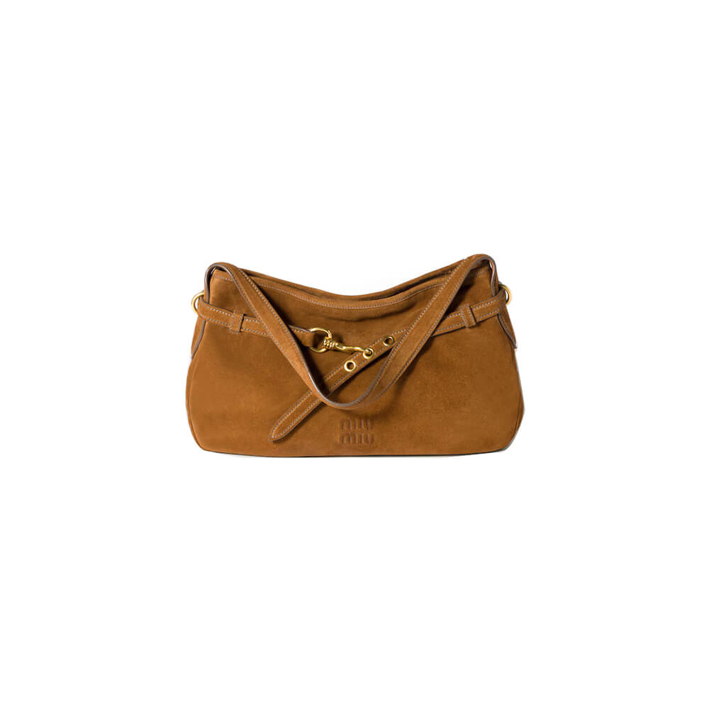 MIUMIU Medium Aventure suede bag(HIGH-END GRADE)