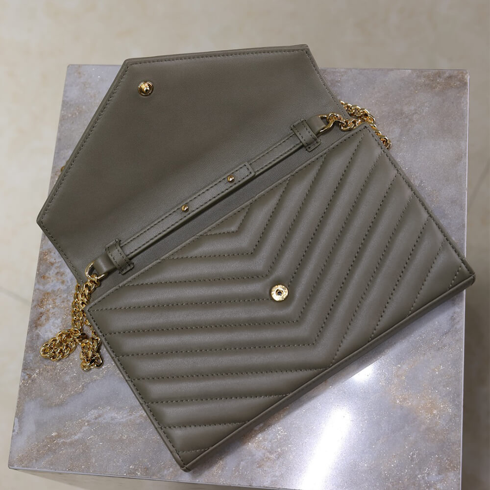 YSL cassandre chain wallet in lambskin