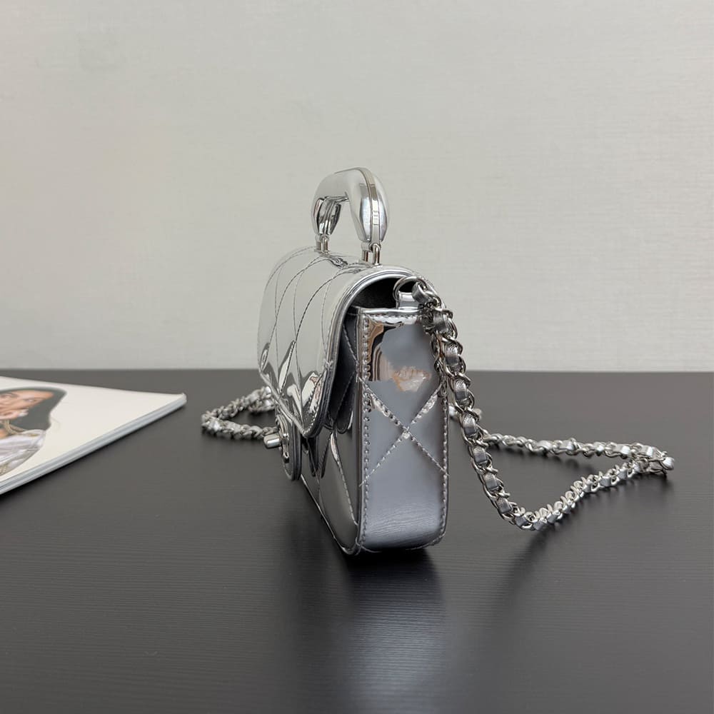 CHANEL Mini Flap Bag with Top Handle(high-end grade)