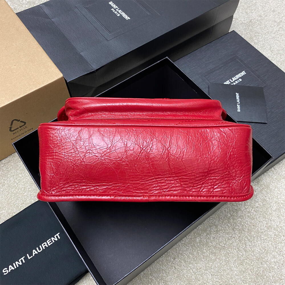 YSL NIKI MEDIUM IN CRINKLED VINTAGE LEATHER(HIGH-END GRADE)