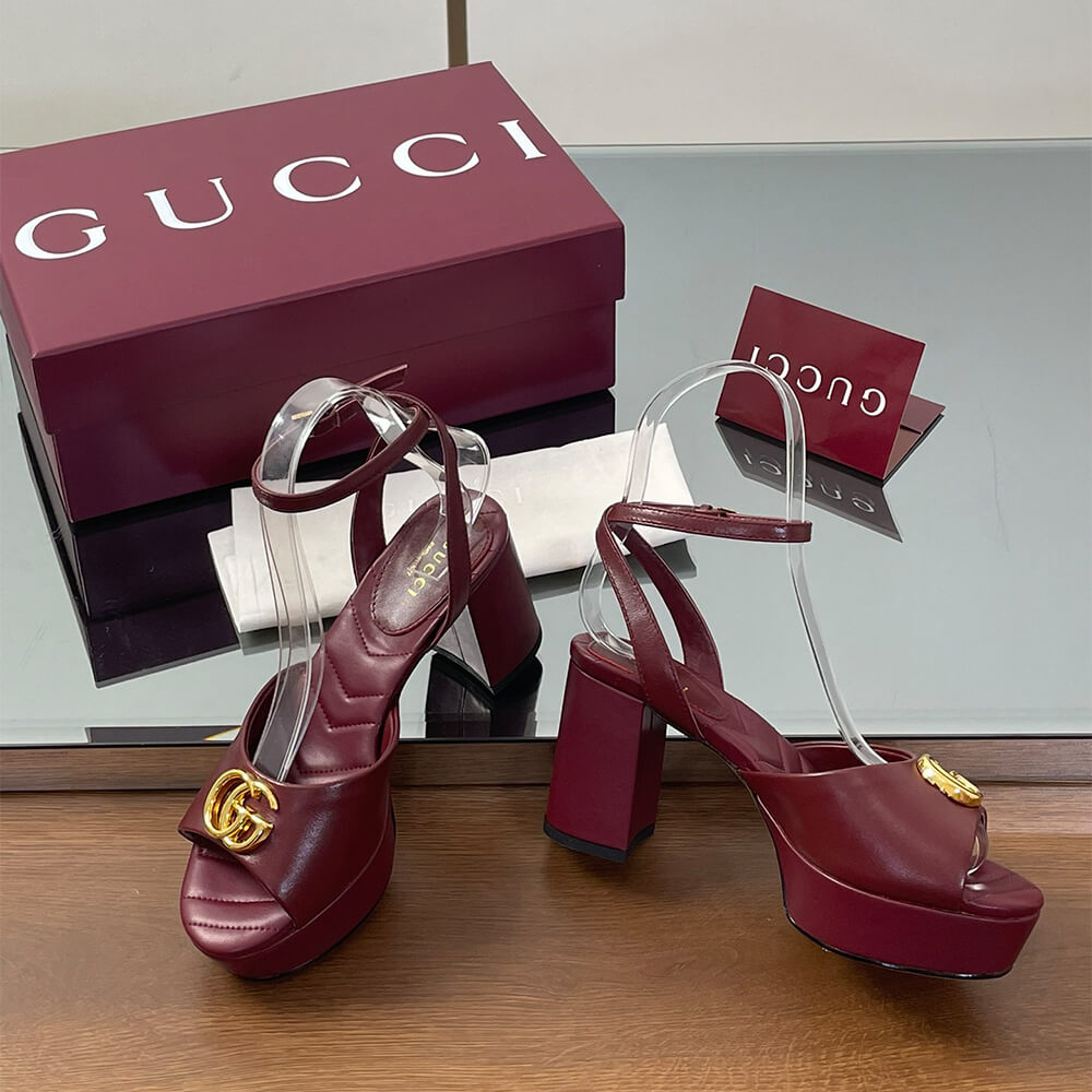 GUCCI Women s platform sandal with Double G