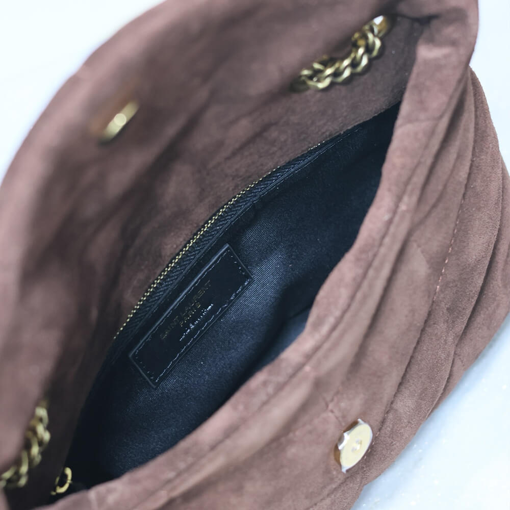 YSL Toy Puffer in suede