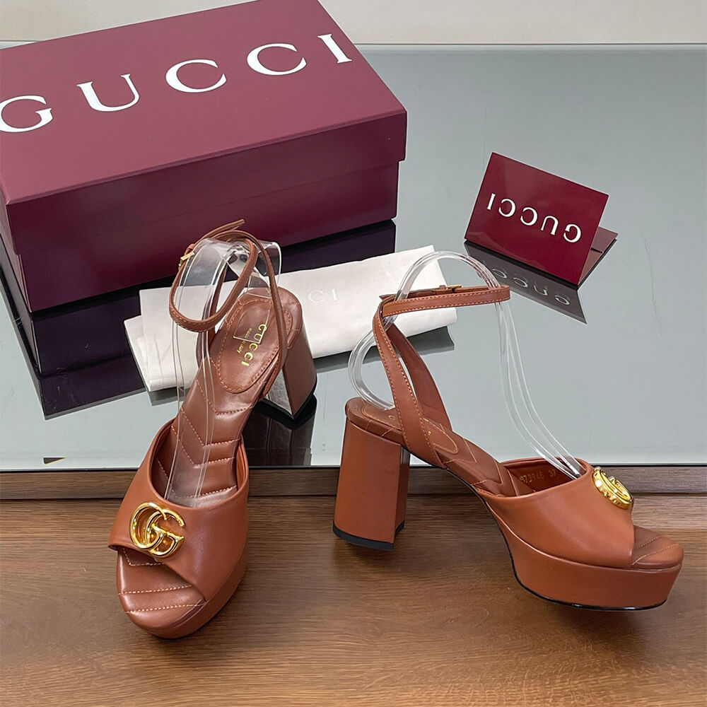 GUCCI Women s platform sandal with Double G