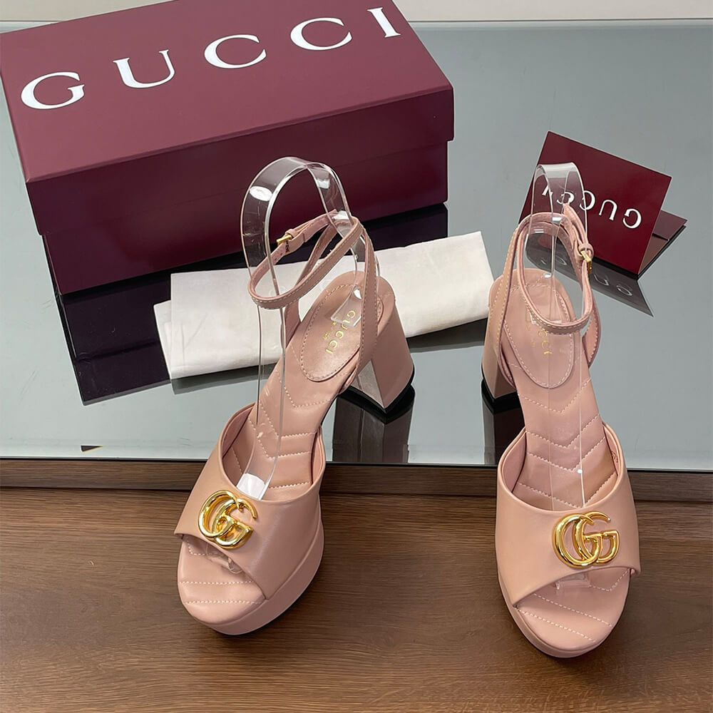 GUCCI Women s platform sandal with Double G