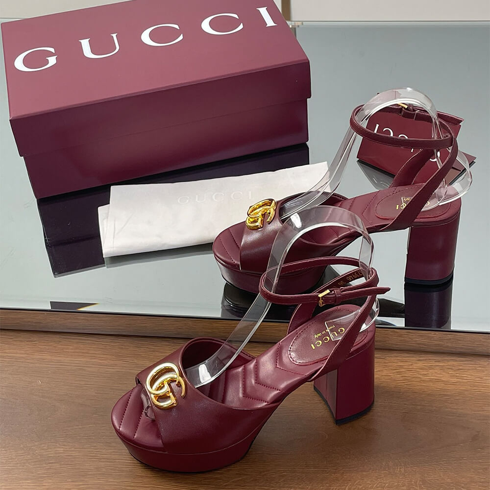 GUCCI Women s platform sandal with Double G