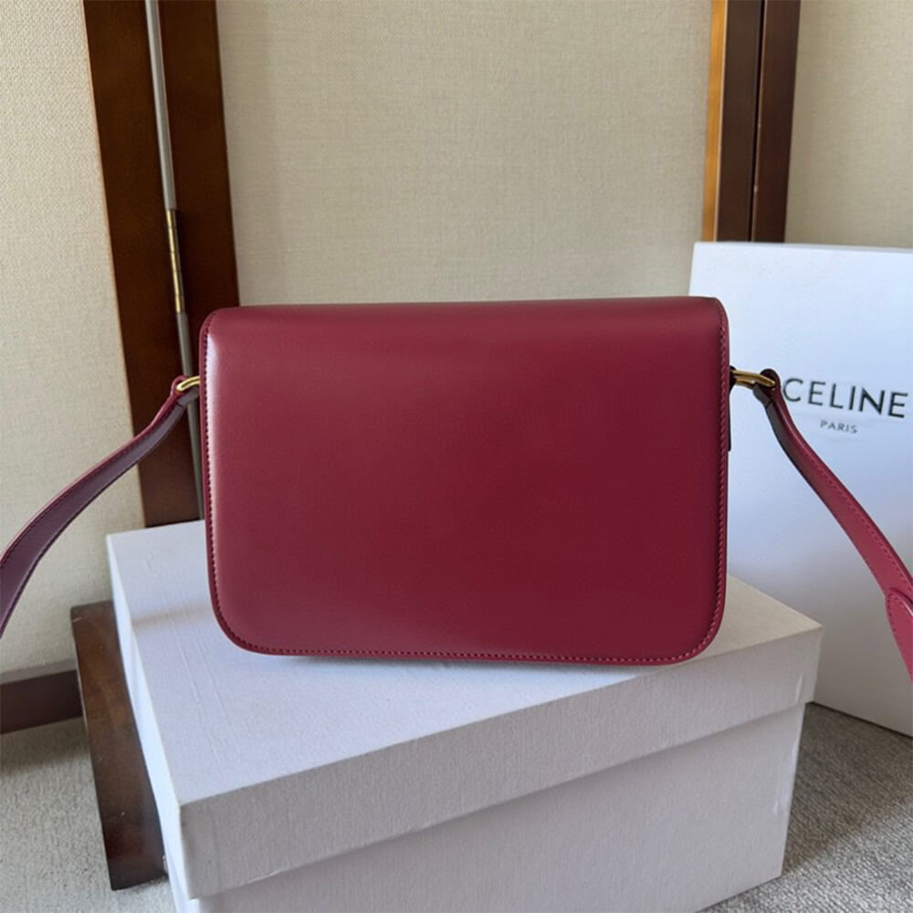 CELINE CLASSIQUE TRIOMPHE BAG in shiny calfskin(HIGH-END GRADE)