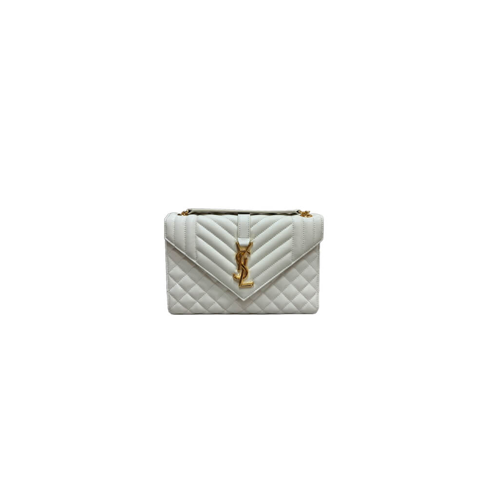 YSL envelope medium in grained leather