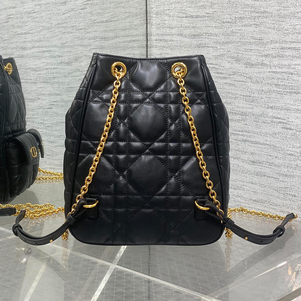 Dior Medium Dior Caro Multicarry Backpack with Chain(HIGH-END GRADE)