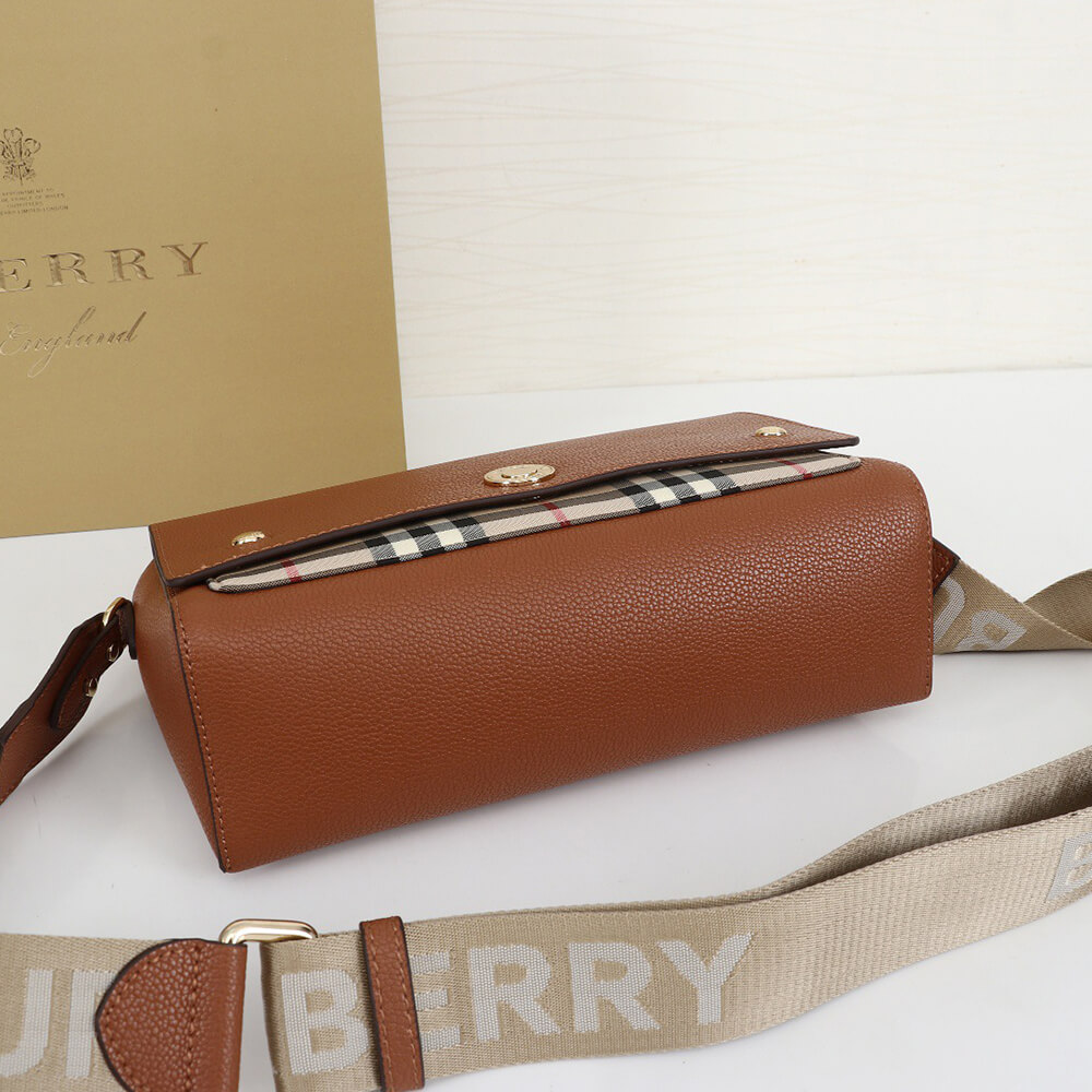 Burberry Vintage Check and Leather Note Crossbody Bag