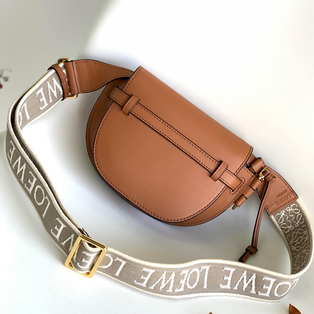 Mini Gate Dual bag in soft calfskin and jacquard(HIGH-END Grade)