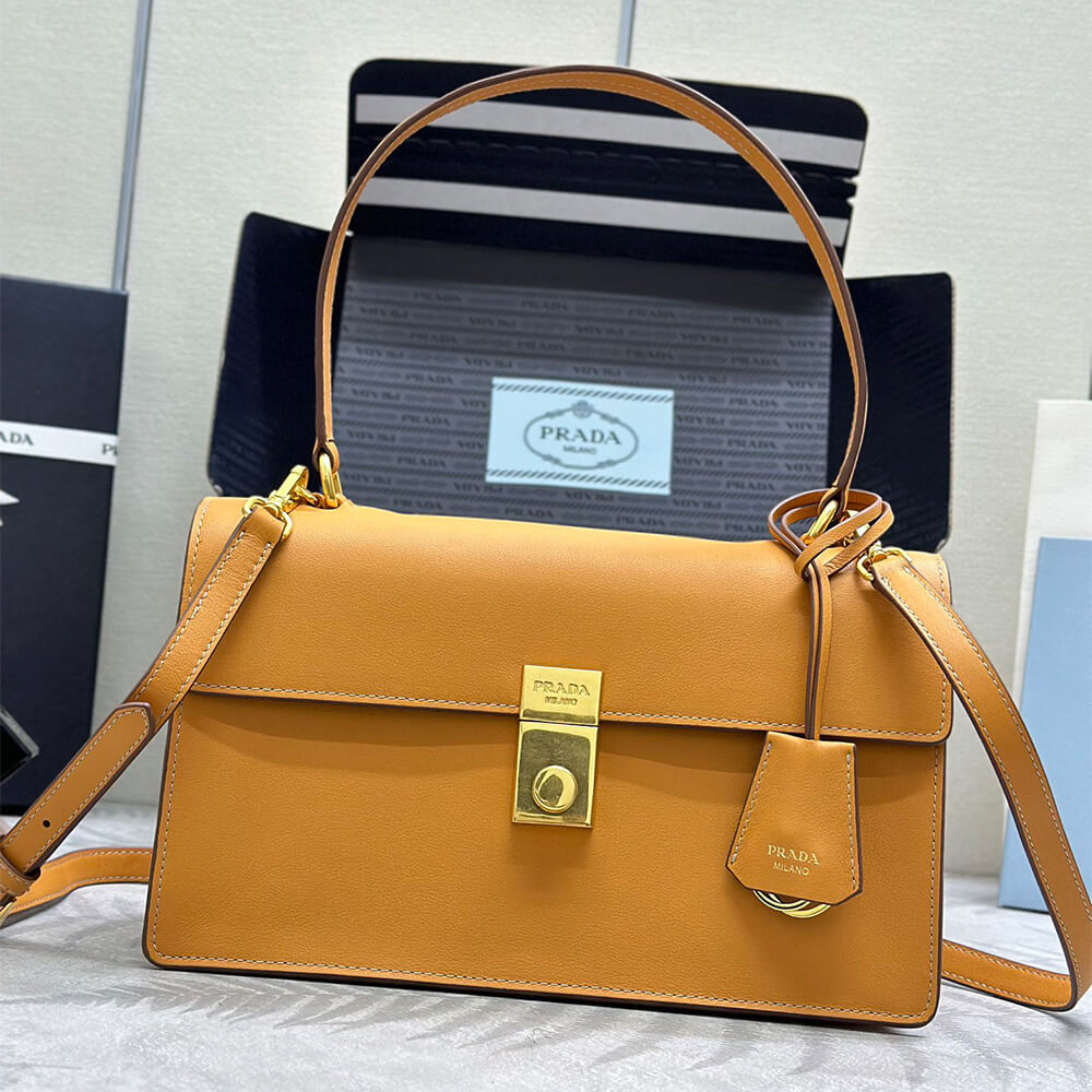 Prada Soft Sound medium leather shoulder bag(high-end grade)