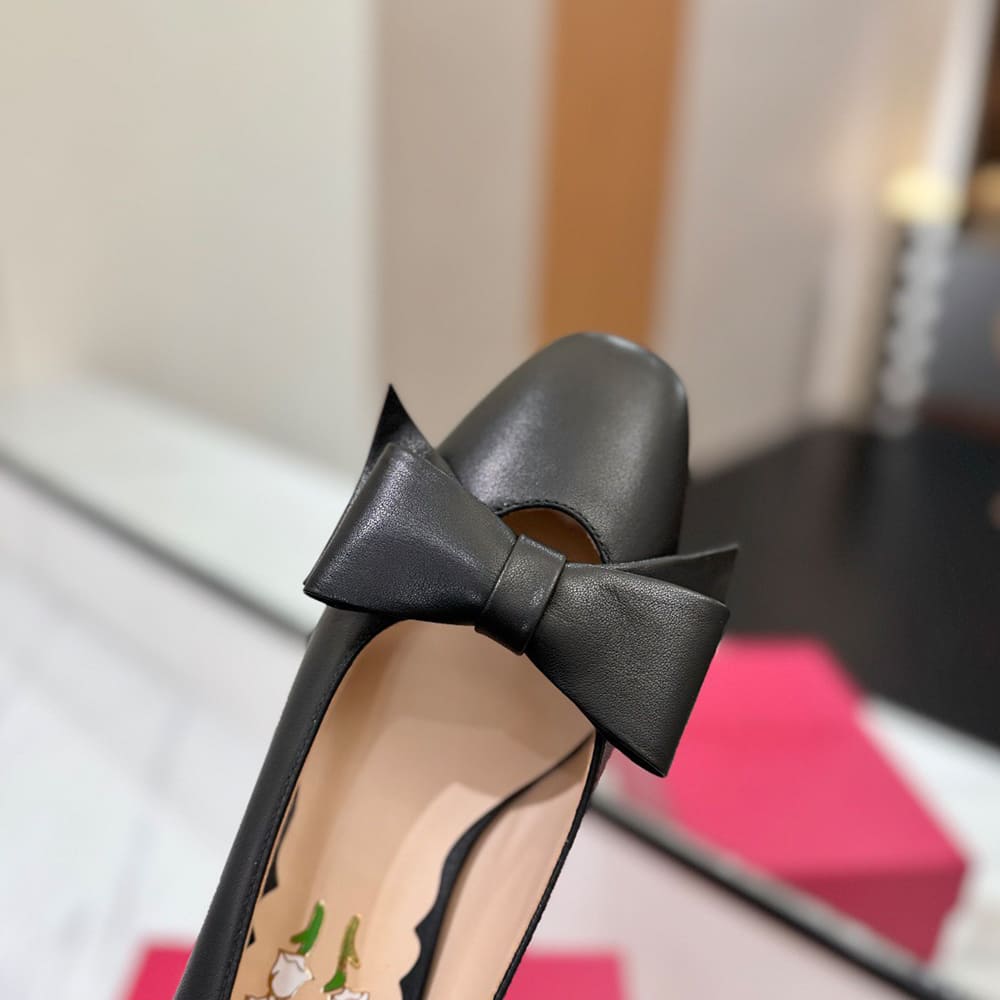 VALENTINO BOWOW sheepskin high heels (heel height 4.5 cm)