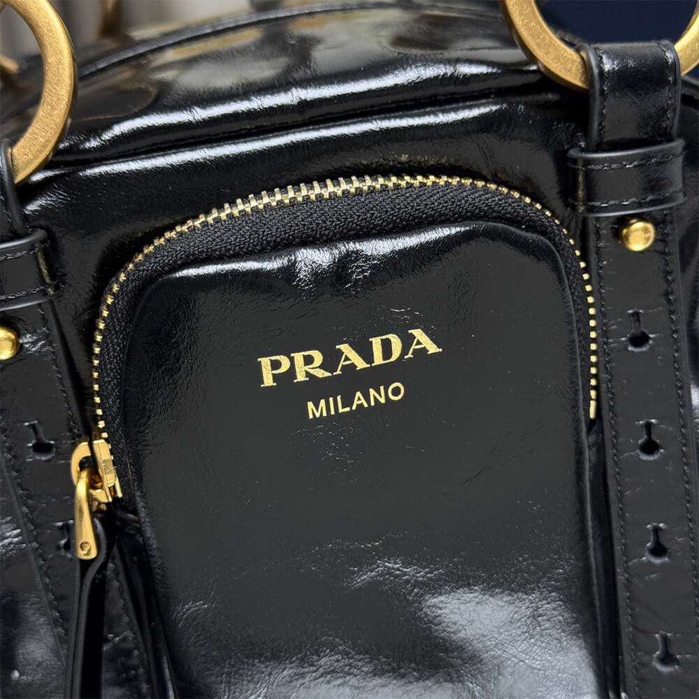 Prada Dangle leather top-handle mini-bag(HIGH-END GRADE)